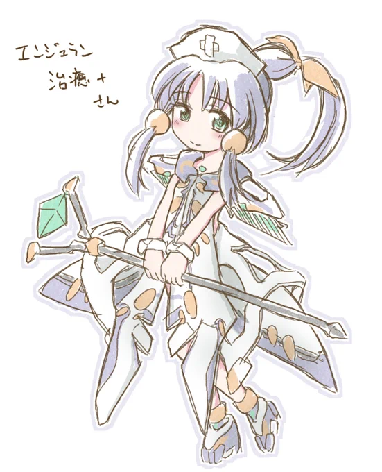 >RT417、エンジェの日。せっかくなので、少ししかないですが過去のエンジェ擬人化ラクガキをアップー(3枚目は途中で放置中) 