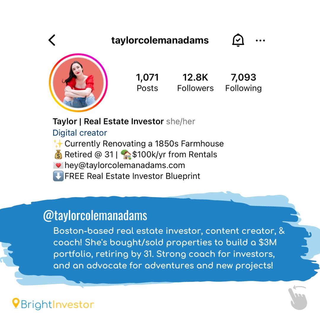 _BrightInvestor's tweet photo. 🏘️ Want to excel in real estate? Your network is key!🔑

Follow the RIGHT people to dictate what you see and fill your brain with!

Start by following these investors, and begin growing your knowledge and connections today!

#growyournetwork #BrightInvestor #realestateinvesting https://t.co/KaxdqJtTv0