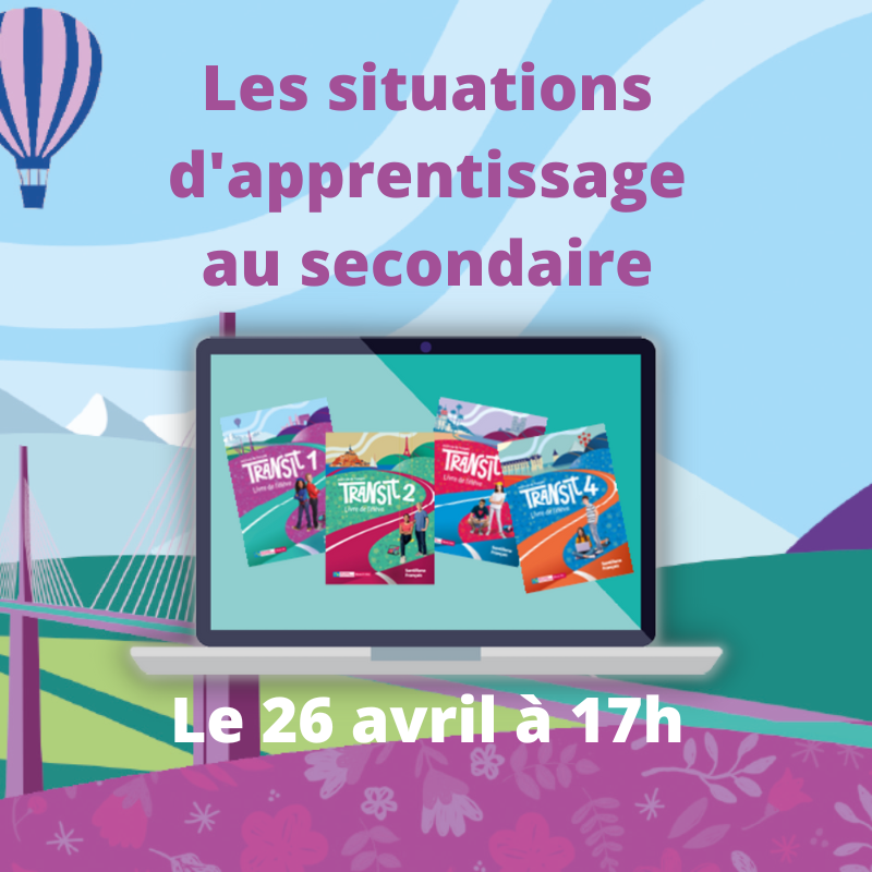 SantillanaFr's tweet image. #webinaire #FLE #secondaire
Incrivez-vous pour assistez au webinaire "Les situations d'apprentissage au secondaire"
👉26 avril à 17h
👉Sur zoom, inscription : bit.ly/41g3kKK