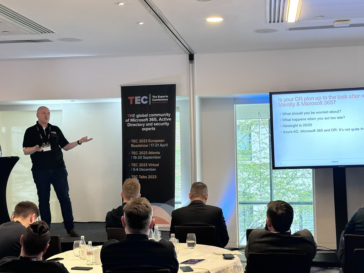 Is your DR up to the task? Questions and answers by <a href="/stevegoodman/">Steve Goodman</a> at #TEC2023 EMEA. Has been a great day so far. Lots of interesting questions and ideas for articles and the book! 👌🏻 #mvpbuzz #microsoft