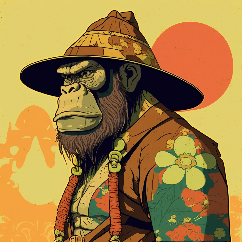 SimianSamurais's tweet photo. Shaolin Orangutan #4 is a wise and formidable fighter in the "Simian Samurai's" NFT collection. Dressed in traditional Shaolin robes and armed with a staff, this orangutan exudes both strength and grace.

#nftcollector #NFTartists #NFTCommunity 

https://t.co/c5Ds1rLRsX https://t.co/D9krQ1vV9v