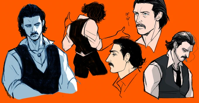 タンジェリンを見ながら描いたり適当に描いたり。 