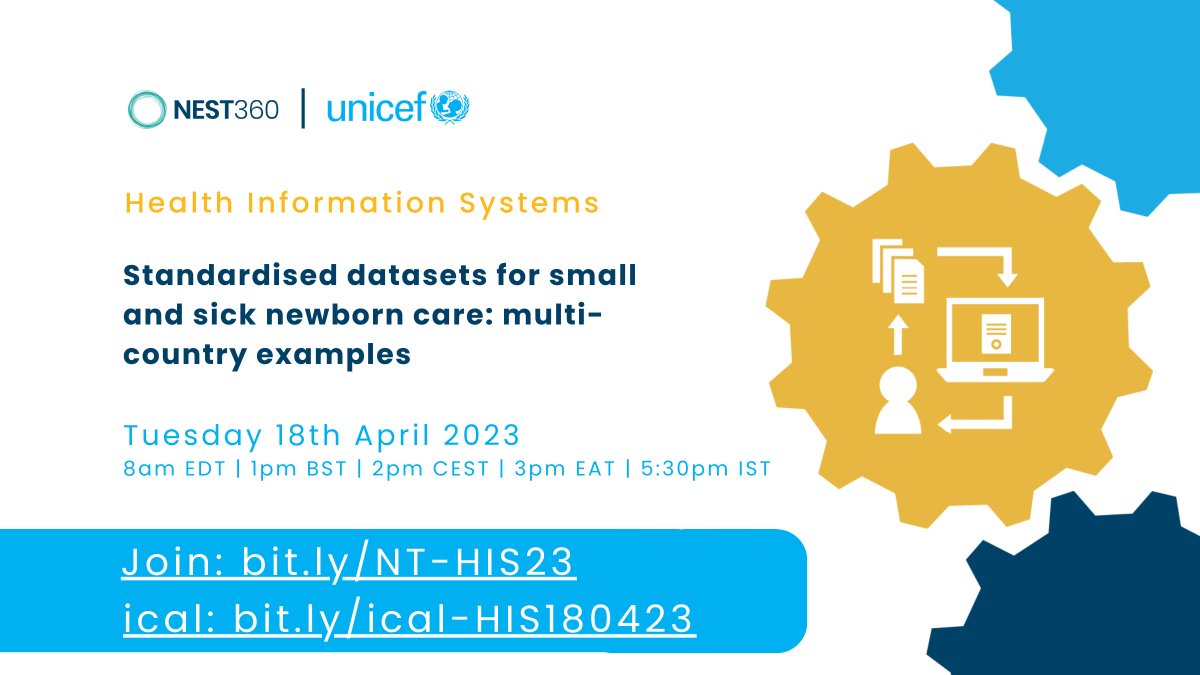 Newborn Toolkit (@newborntoolkit) on Twitter photo 🚨 REMINDER: our 2023 seminar series continues tomorrow with a session focusing on Health Information Systems 🖥️. Speakers from <a href="/LSHTM/">London School of Hygiene & Tropical Medicine</a>, <a href="/AfricanNeonatal/">African Neonatal Association</a> and <a href="/UNICEFhealth/">UNICEF Health</a> will share in-country examples. FREE online event.
#NewbornToolkit 🚨 REMINDER: our 2023 seminar series continues tomorrow with a session focusing on Health Information Systems 🖥️. Speakers from <a href="/LSHTM/">London School of Hygiene & Tropical Medicine</a>, <a href="/AfricanNeonatal/">African Neonatal Association</a> and <a href="/UNICEFhealth/">UNICEF Health</a> will share in-country examples. FREE online event.
#NewbornToolkit