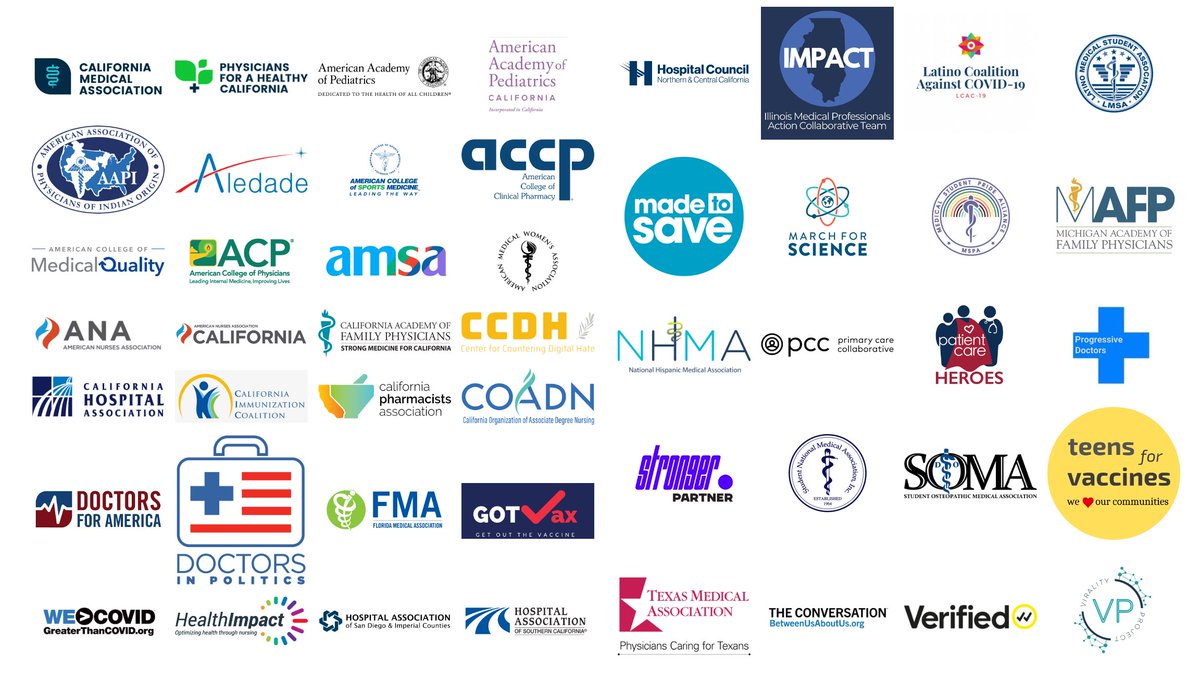 .@ThisIsOurShot is a national, grassroots movement of healthcare organizations pushing #CovidVaccines through misinformation. Bet FOIA any on this list and find @POTUS @hhs $$$ feeding those 'grassroots.' #courageousdiscourse @MdBreathe @naomirwolf @AAPSonline