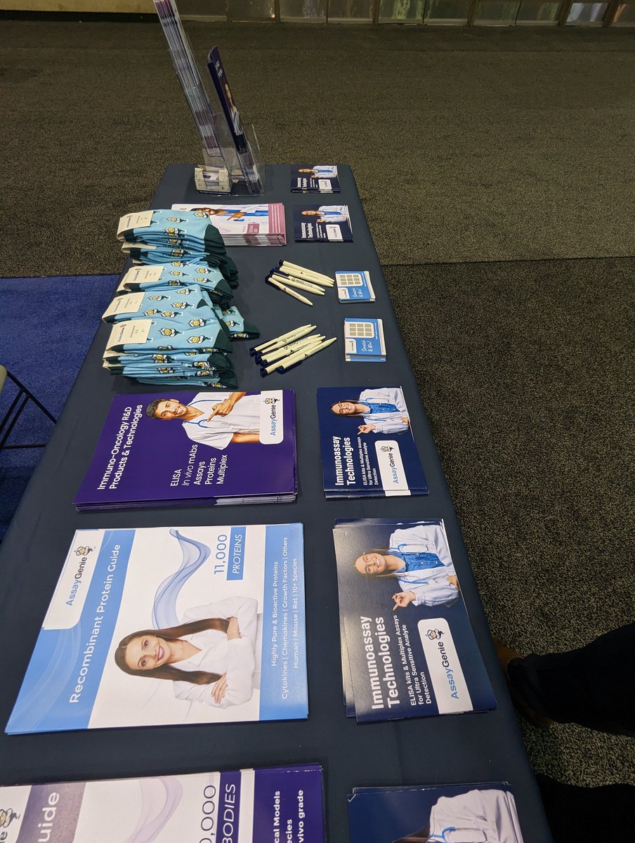 TheRealColmRyan's tweet image. Look at all the Genie Socks to be won at @AACR annual meeting in Orlando! Stop by stand 3443 and see all our assays and mAbs for Cancer Research

#AACR23 #AACR2023