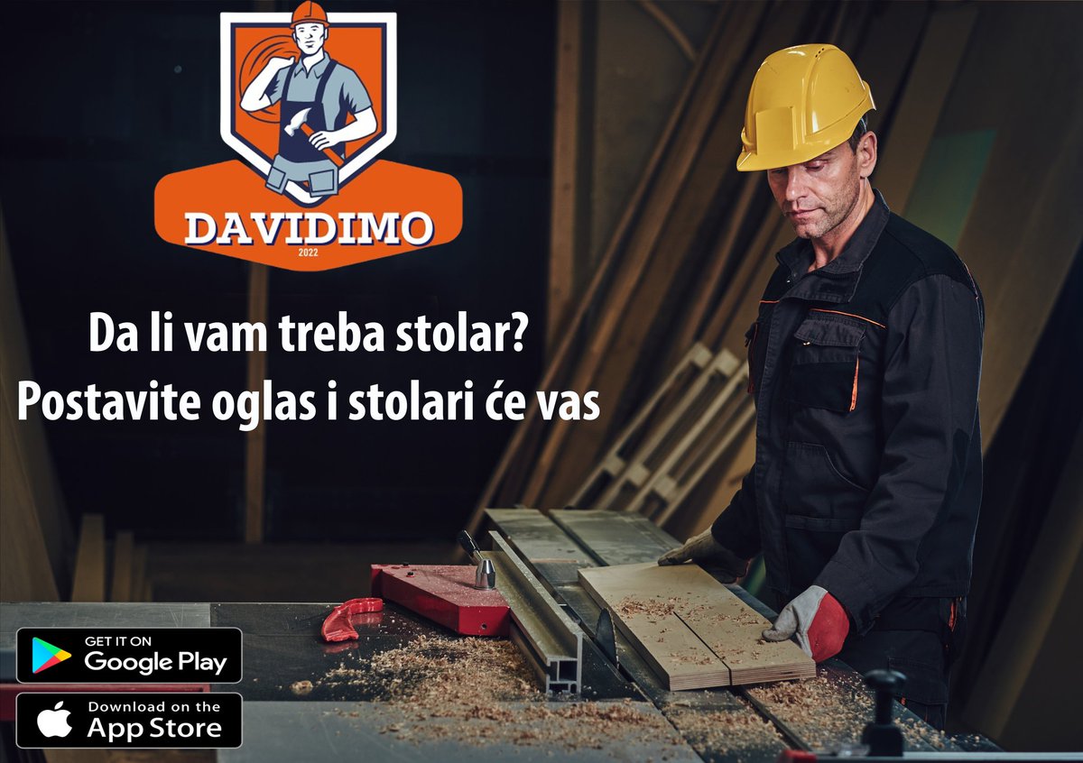 davidimo_me's tweet photo. Da li vam treba stolar? Postavite oglas i stolari će vas naći.#davidimo #podgorica #budva #bar #kotor #tivat #tuzi #plav #cetinje #kolasin #majstor #montenegro #crnagora #risan #hercegnovi #sutomore #virpazar #zelenika #auto #oglasi #usluga #frizer #adriaticsea #usluga https://t.co/hPoZMdAnMS