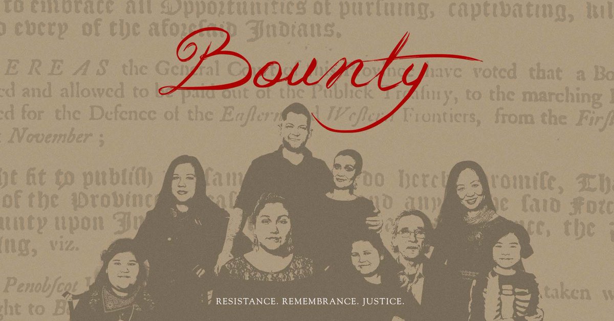 MeadowDibble's tweet photo. Tomorrrow! Place Justice Bounty screening &amp; conversation - https://t.co/ImxJTioq2O The hidden story of the scalp-bounty proclamations used to exterminate Native people in order to take their land in what is now New England. Learn more and register: https://t.co/Fu5NYipE7z https://t.co/TwArnaJ8pz