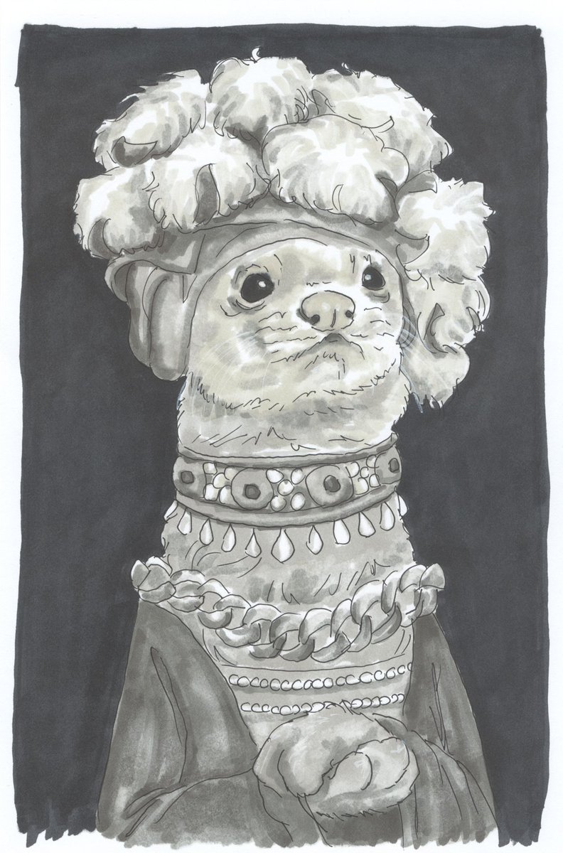 Presenting Lady Franchesca du Swift, a Ferret! #drawing #monochromatic #illustration #art #artoftheday #artwork #traditionalart #artist #utahartist #dailydraw #portrait #renaissance #renaissancepet #pet #ferret #ferretlove #ferretlife