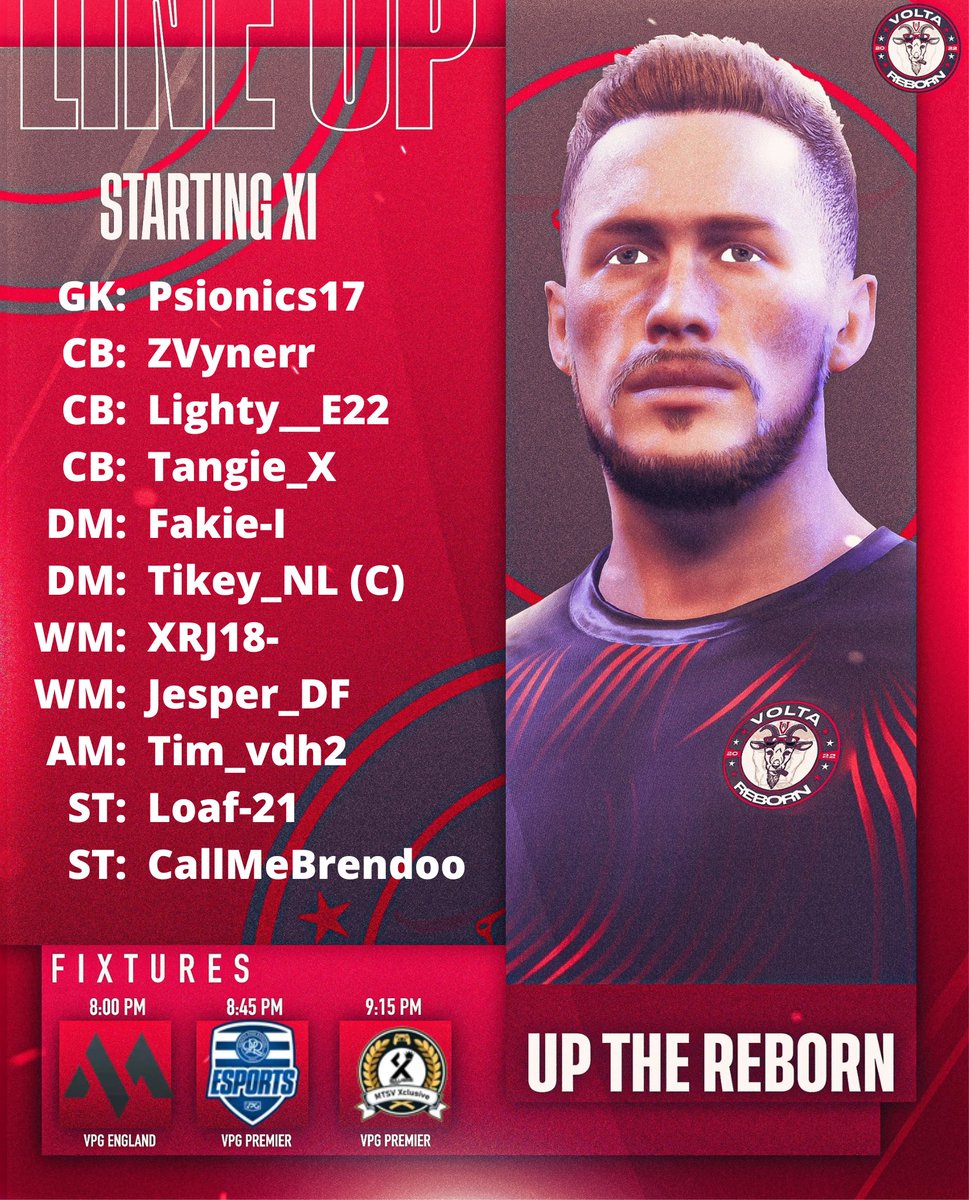 Marengo x (@marengoxi) on Twitter photo ๐ด MATCH DAY โซ๏ธ
Tonight our first games in <a href="/OfficialVPG/">Virtual Pro Gaming</a> & <a href="/VPG_Nederland/">VPG Nederland</a> .
๐ VPG HOLLAND
๐ @VPG_Magicals
๐ PREM B
๐ <a href="/QPReSports/">QPR eSports</a>
๐ PREM B
๐ <a href="/Xclusive2k20/">Xclusive Football</a>
Letโs go boys ๐ ๐ด MATCH DAY โซ๏ธ
Tonight our first games in <a href="/OfficialVPG/">Virtual Pro Gaming</a> & <a href="/VPG_Nederland/">VPG Nederland</a> .
๐ VPG HOLLAND
๐ @VPG_Magicals
๐ PREM B
๐ <a href="/QPReSports/">QPR eSports</a>
๐ PREM B
๐ <a href="/Xclusive2k20/">Xclusive Football</a>
Letโs go boys ๐