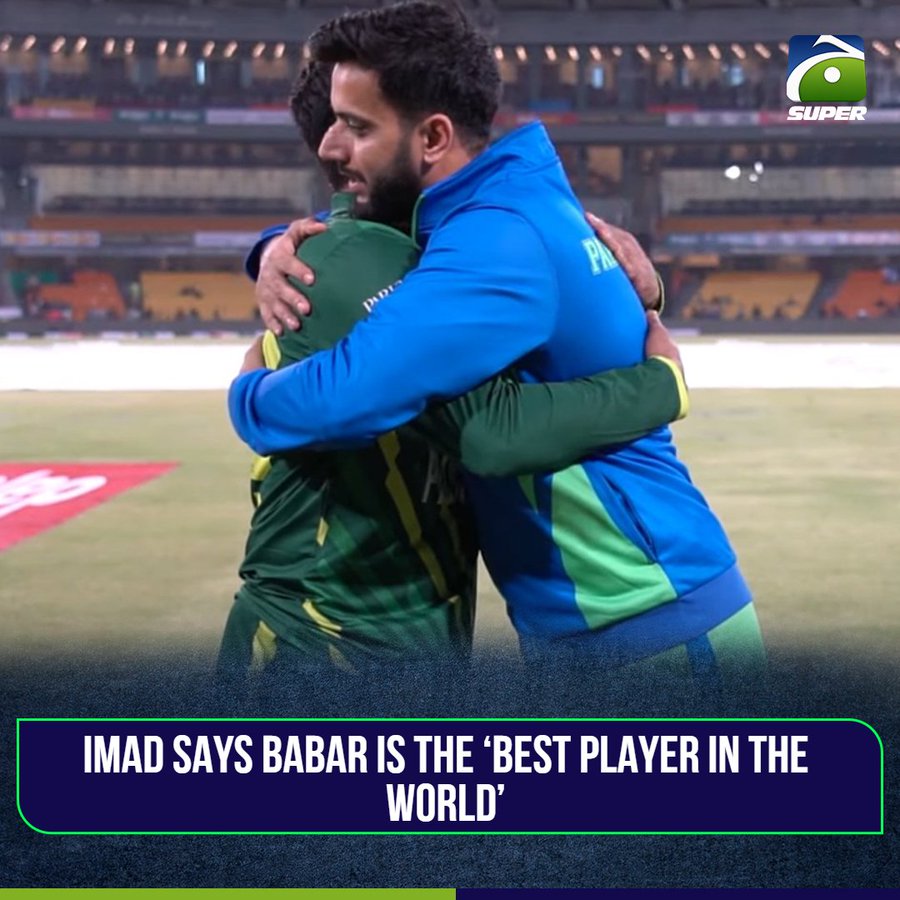 PrincessZartaj's tweet photo. Imad Wasim And Babar Azam hug it out❤️
Meanwhile Amir Unfollow Imad on Instagram😁 https://t.co/LSfc4T3Dmy