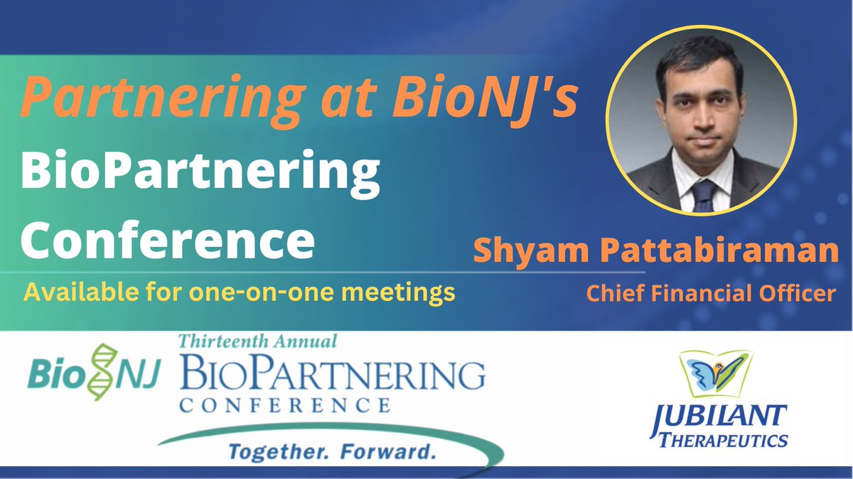 Our CFO, Shyam Pattabiraman is presenting <a href="/BioNJ_Org/">BioNJ</a> BioPartnering Conference on April 18th and is also available for partnering. Please do catch-up with our presentation between 2:45pm to 4:30pm

Schedule here: bit.ly/43tCPTJ