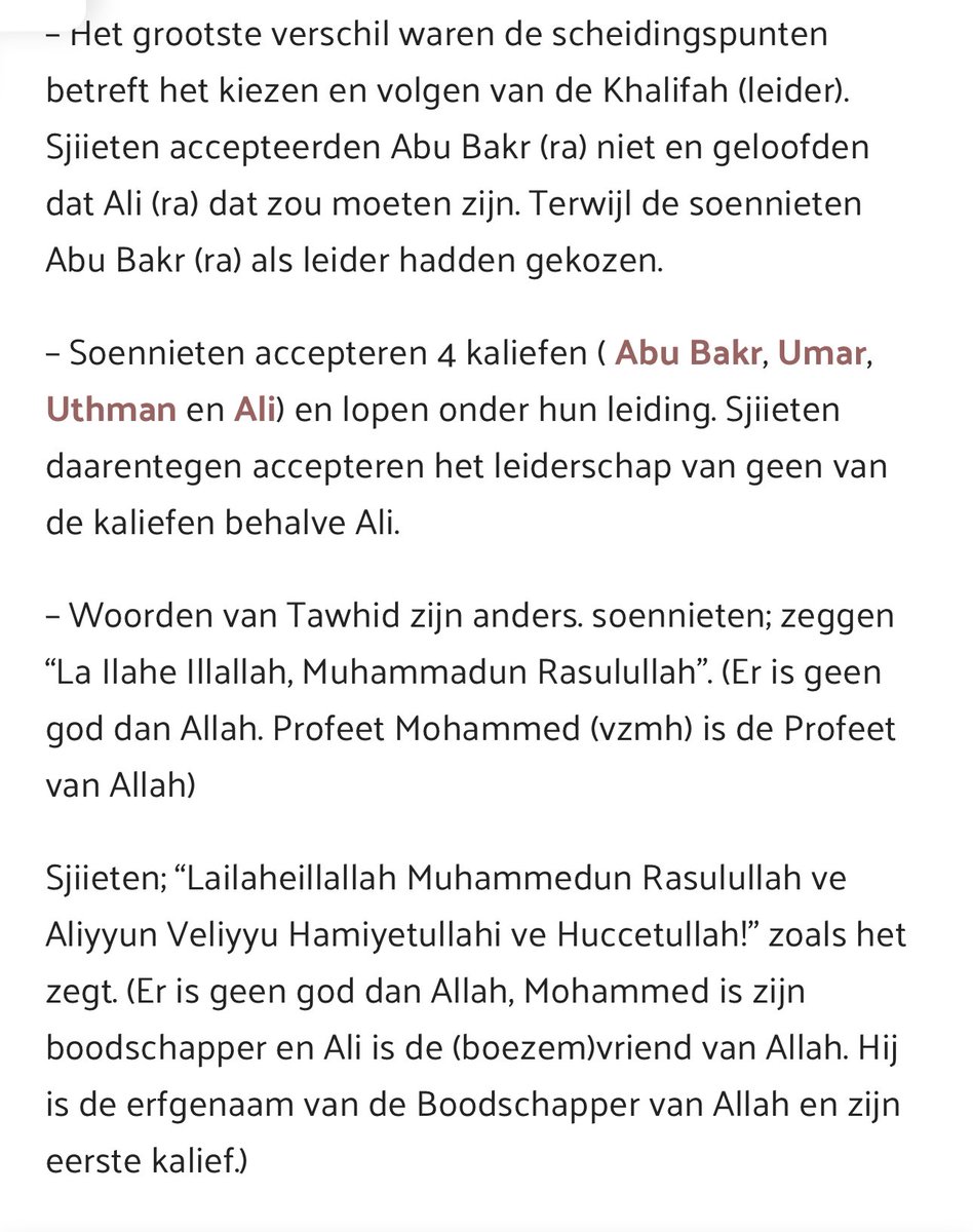 hhushhh3's tweet photo. @DaShelterSon Dit legt het in grote richtlijnen uit. Verder is het meer sunni’s volgen de soenna dus wat de profeet vzmh deed en shia’s niet echt zij hebben verschillende innovaties in het geloof gemaakt wat niet mag. (Shia’s zijn sjiieten) https://t.co/0yq06JPa1E