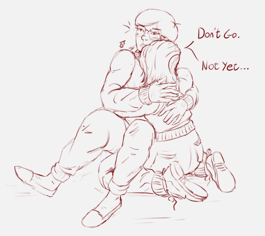 Izzymandias1's tweet image. POV you just wanna go to work but an annoying 5&apos;1&quot; tiny baby idiot won&apos;t let go

#Frameshift #OC