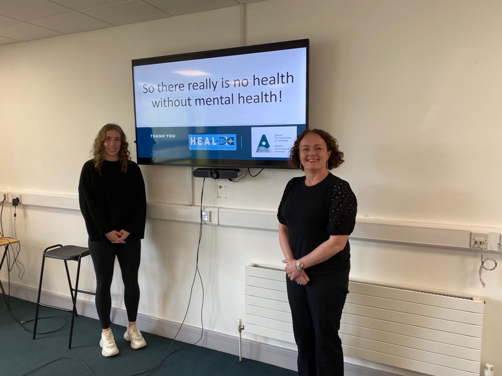 Insightful lunchtime seminar today on student mental health overview and unmet needs  by HEAL PhD student <a href="/MachaillaM3/">Machailla McCabe</a> and supervisor Margaret McLoone! <a href="/atusligo_ie/">ATU Sligo</a> <a href="/atu_ie/">Atlantic Technological University</a> <a href="/atuhealthysligo/">ATU Healthy Campus Sligo</a> <a href="/KonradMulrennan/">Konrad Mulrennan</a> <a href="/Sureshpillai/">Suresh C. Pillai</a> <a href="/mairemccallion/">Maire</a>