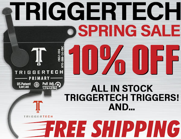 MidsouthShooter's tweet image. Whether you're starting a new build or upgrading your current rig, you can't go wrong with a new trigger - 10% off and #freeshipping on all in-stock Triggertech Triggers! #triggertech #trigger #ar15 #rem700 #singlestage #twostage #smoothpull #primary #special #diamond