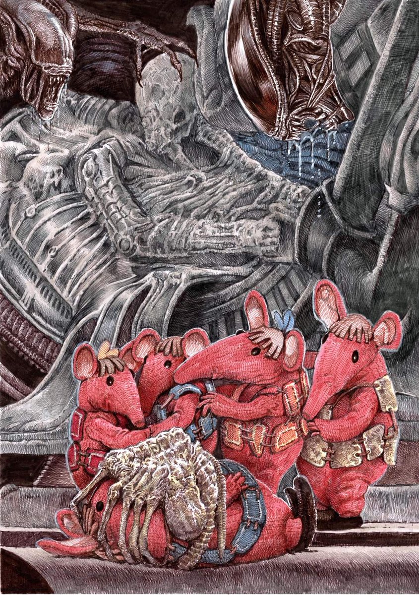 sharkbitesteve's tweet image. Unexpected visitors to the Clangers&apos; Moon...

An A4 piece I did this purely for fun. Just seemed like a good idea at the time.*

*if anyone should be interested, the original is up for grabs...