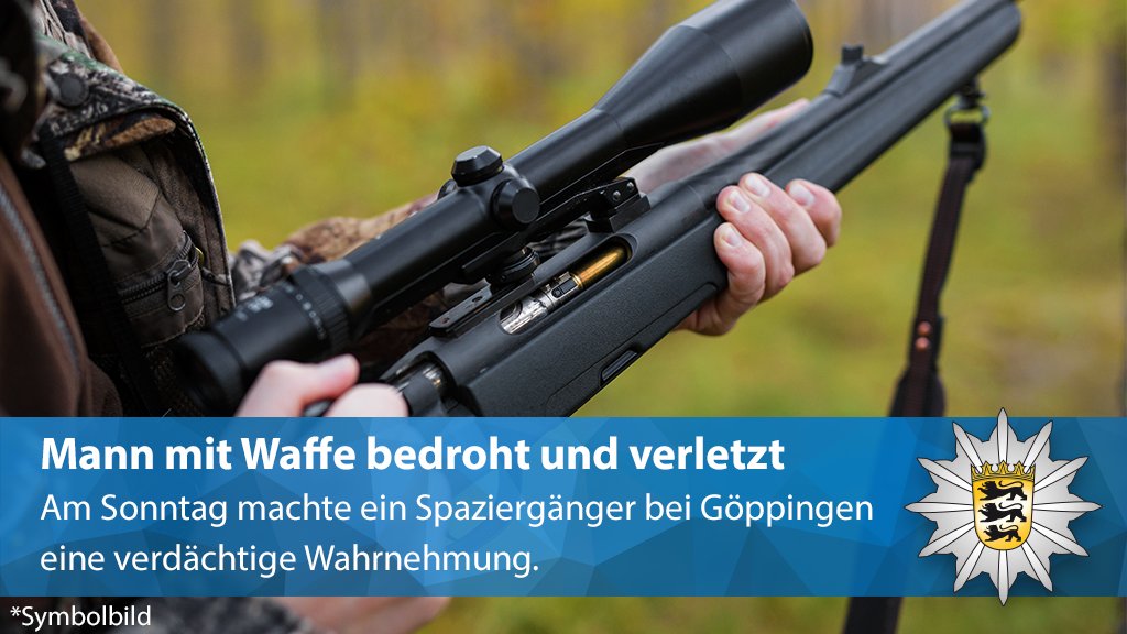 PolizeiUL's tweet photo. Am Sonntagabend traf ein 45-Jähriger im Bereich #Lerchenberg (#Göppingen) auf zwei Männer. Er wurde von diesen mit einem #Gewehr bedroht & durch einen Faustschlag leicht verletzt. Die beiden flüchteten in einem #roten #VW #Jetta.
#TÄTERBESCHREIBUNG ⬇️
https://t.co/QMgZQJUUbh https://t.co/M24CJ6NcDO