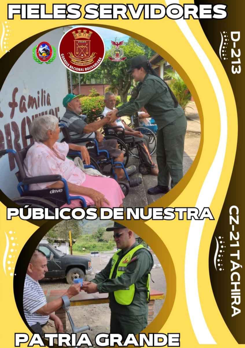 Diariamente nuestros hombres y mujeres de la Invicta Guardia Nacional Bolivariana, demuestran su calidad humana y sentido altruista. ¡Dignos Centinelas de la Patria, Protectores del Pueblo y Garantes de la PAZ! 🇻🇪

#ConMaduroMásRevolución
#PuebloYFANBUnidadyLealtad