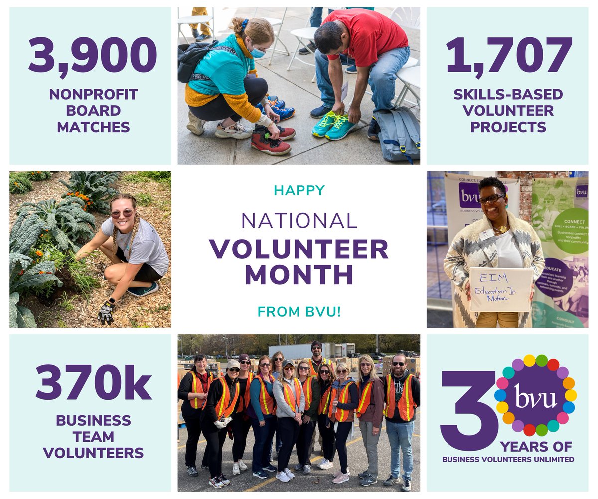 BVU is grateful to connect our region's nonprofits with the time and talent of our dedicated volunteers. Just look at the impact we've made together!

To find out more about how BVU can help make your volunteering goals a reality, reach out at bvuvolunteers.org/contact-us