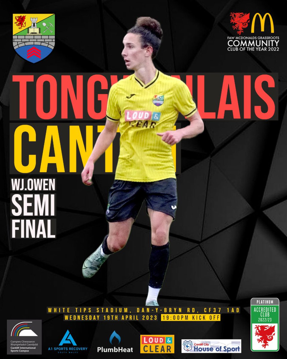 CantonFballClub's tweet photo. Next Up….

⚽️ | @SWALInfo
🏆 | WJ.Owen Semi Final
🆚 | @TongwynlaisFC 
📆 | Wed 19th April
⌚️ | 19:00pm KO
🏟 | White Tips Stadium, Treforest
 📍| CF37 1AD

Facility:@HouseofSportCDF
Sponsors: @loudandclearac | @BCamilleri83
Kit: @TEAMWEARUK
📸 | Esme French
 
#WeAreCanton #SWAL https://t.co/NX2Nfb5AE9