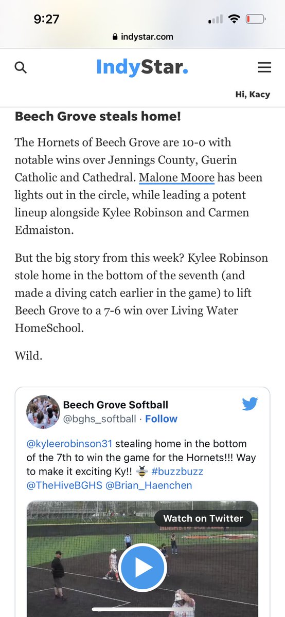 bghs_softball's tweet photo. 👏👏👏 Hornet Proud of this team! @TheHiveBGHS https://t.co/SAlwigKYVS