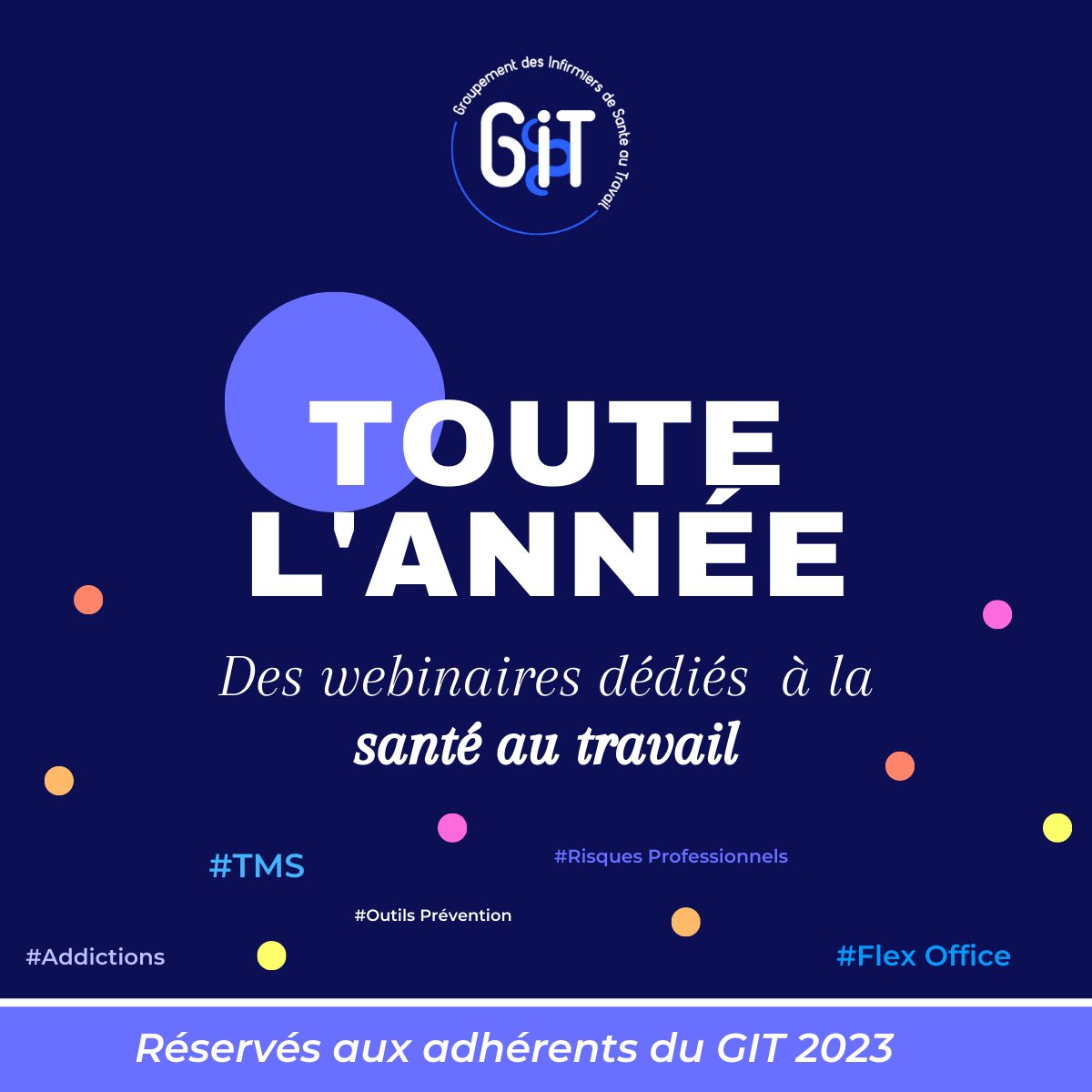 Groupement_IST's tweet image. Le GIT est présent en région et propose toute l’année des formations et webinaires sur des sujets d’actualité en #santéautravail #endométriose #prévention #addictions etc.
Pour en profiter,👉cliquez sur le bouton “adhérer en ligne” sur git-france.org
#Infirmiers #Santé