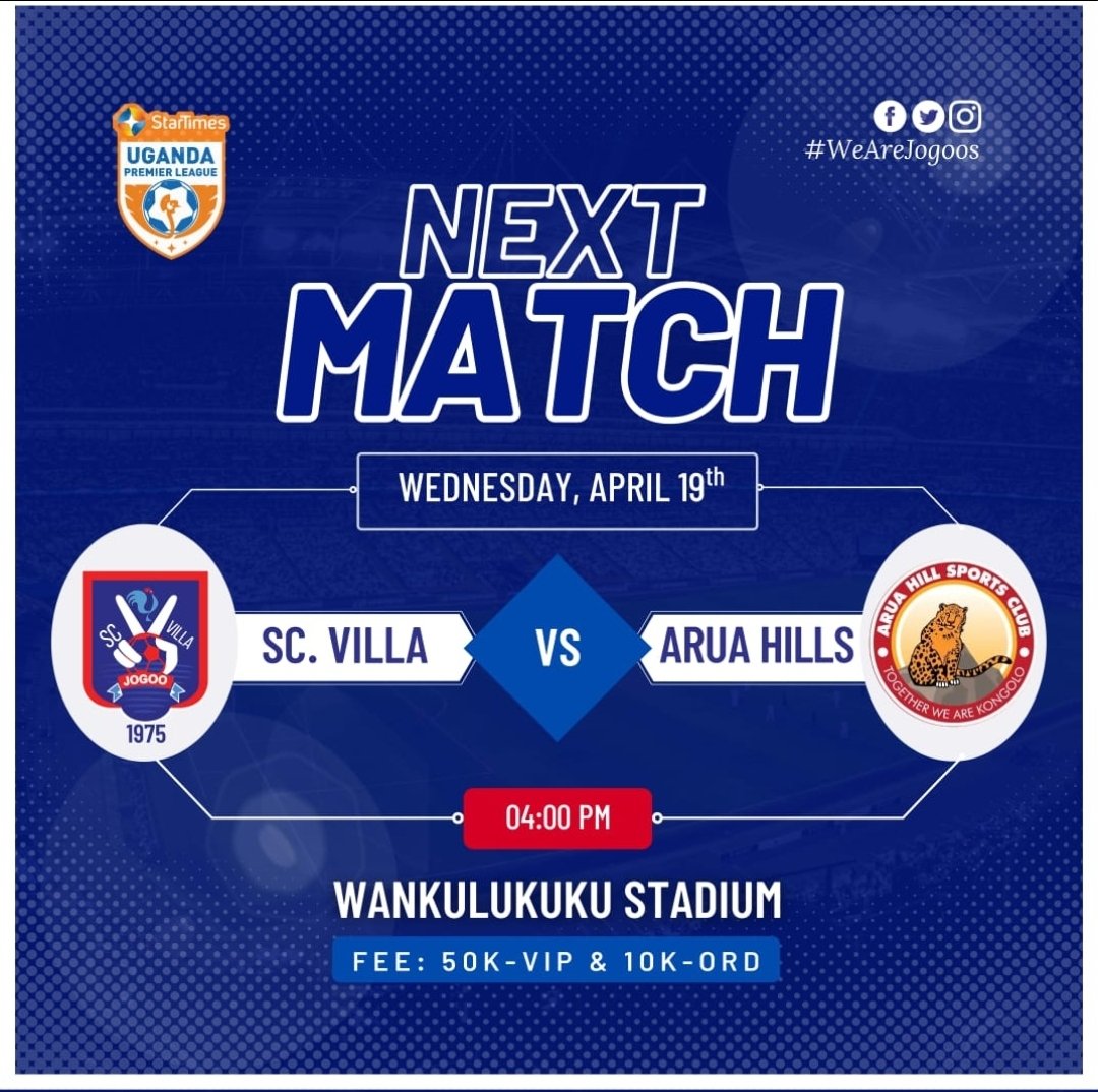 Tomorrow the Mighty Jogoos are hosting Arua Hill at Wankulukuku Stadium. Table leaders <a href="/SCVillaJogoo/">SC Villa</a> are chasing a 7th straight win in league.