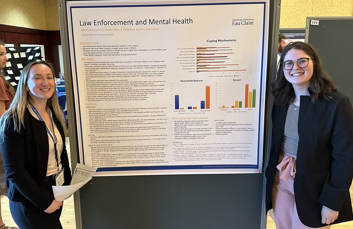 UWEC Criminal Justice (@uwec_crmj) on Twitter photo The <a href="/UWEC_CRMJ/">UWEC Criminal Justice</a> program was well-represented by students and their faculty mentors last week as <a href="/UWEauClaire/">UW-Eau Claire</a> hosted NCUR.
Weโre proud of all our young scholars as well as all those who visited campus from far and wide to present their work. The <a href="/UWEC_CRMJ/">UWEC Criminal Justice</a> program was well-represented by students and their faculty mentors last week as <a href="/UWEauClaire/">UW-Eau Claire</a> hosted NCUR.
Weโre proud of all our young scholars as well as all those who visited campus from far and wide to present their work.