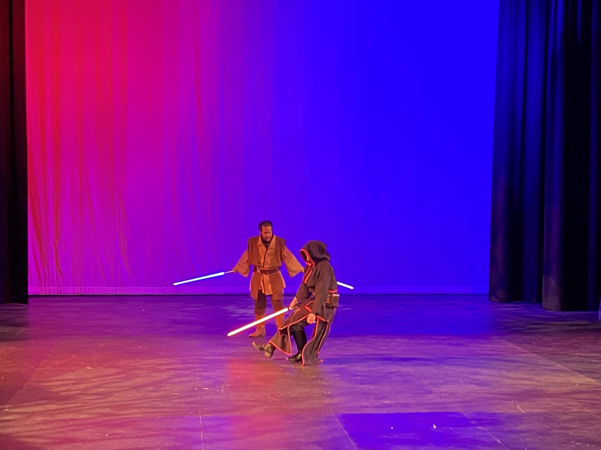 A few action shots from this weekend's performance supporting @PositivelyArts ! #lightsabers #theatrearts #saberguild #lasvegas