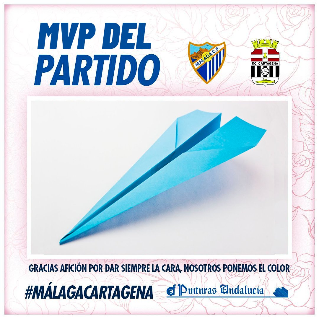 Ya tenemos el MVP del partido del #MálagaCartagena, ha sido elegido por la afición visitante #Graciasaficion.