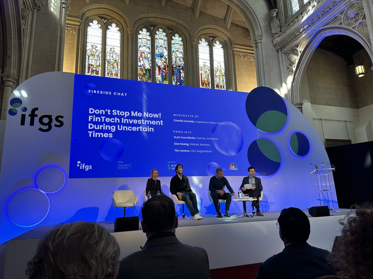 A „reset“ is expected by <a href="/atomico/">Atomico</a> - talent recycling by alumnis of @RevolutApp <a href="/Klarna/">Klarna</a> setting up new startups. 
In the past valuations were too high, more pain to come potentially so founders run their businesses more prudently today, says <a href="/timlevene/">Tim Levene</a> <a href="/AugmentumF/">Augmentum Fintech</a> #ifgs2023