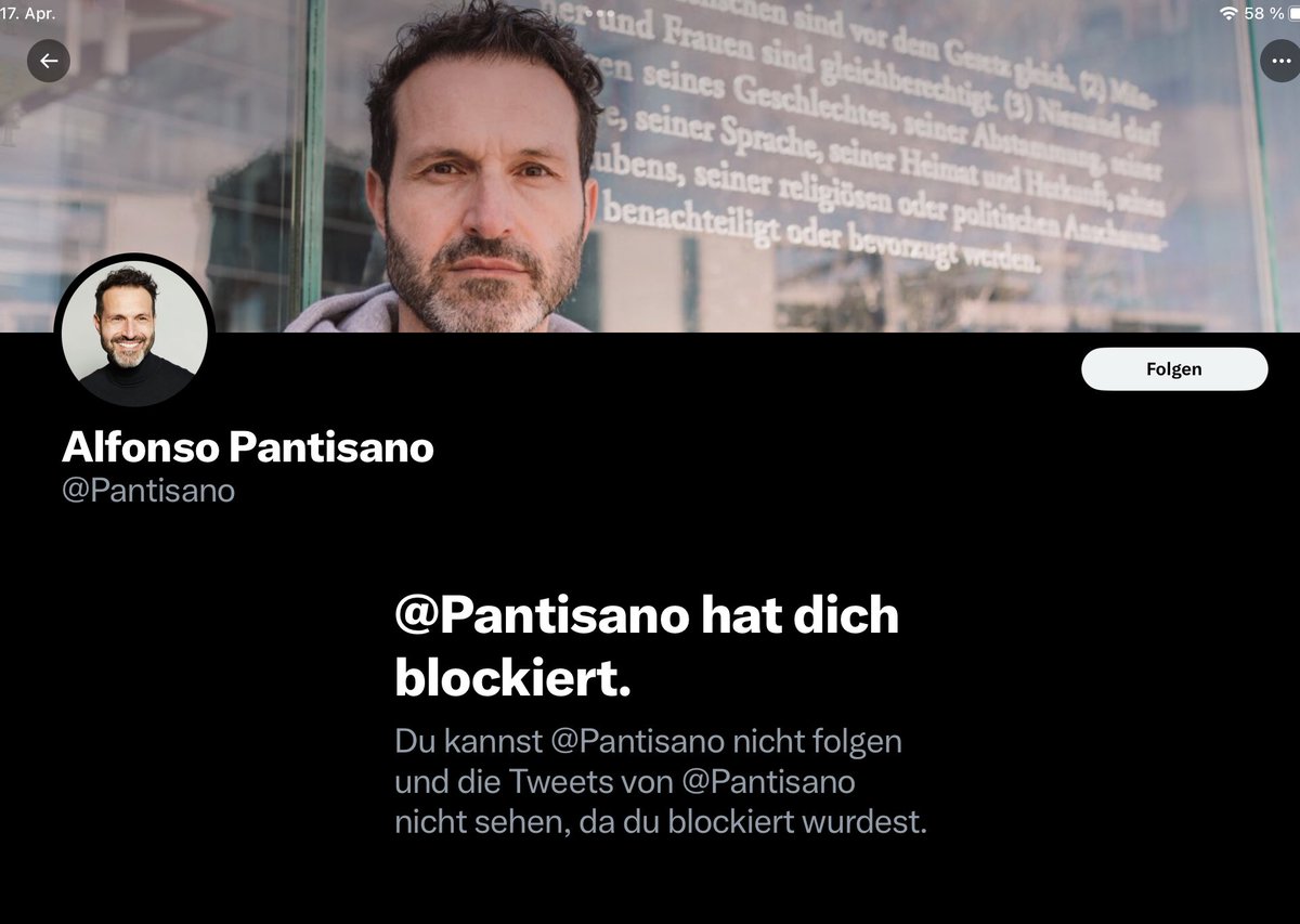 und dabei habe ich wirklich höflich gefragt.
der bürgerdialog des neuen #queerbeauftragten @Pantisano ist vorbildlich für totalitäre ideologen. 🤷🏻‍♀️
#SPDverrätFrauen #FrauenSagenNein