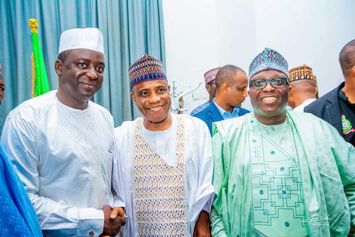 SenTambuwal's tweet photo. Just moment.. 

When received Sokoto @OfficialPDPNig Gubernatorial Candidates @MalamSaiduUmar along with his deputy @SagirB_4Reps https://t.co/yDeRNeI7cT