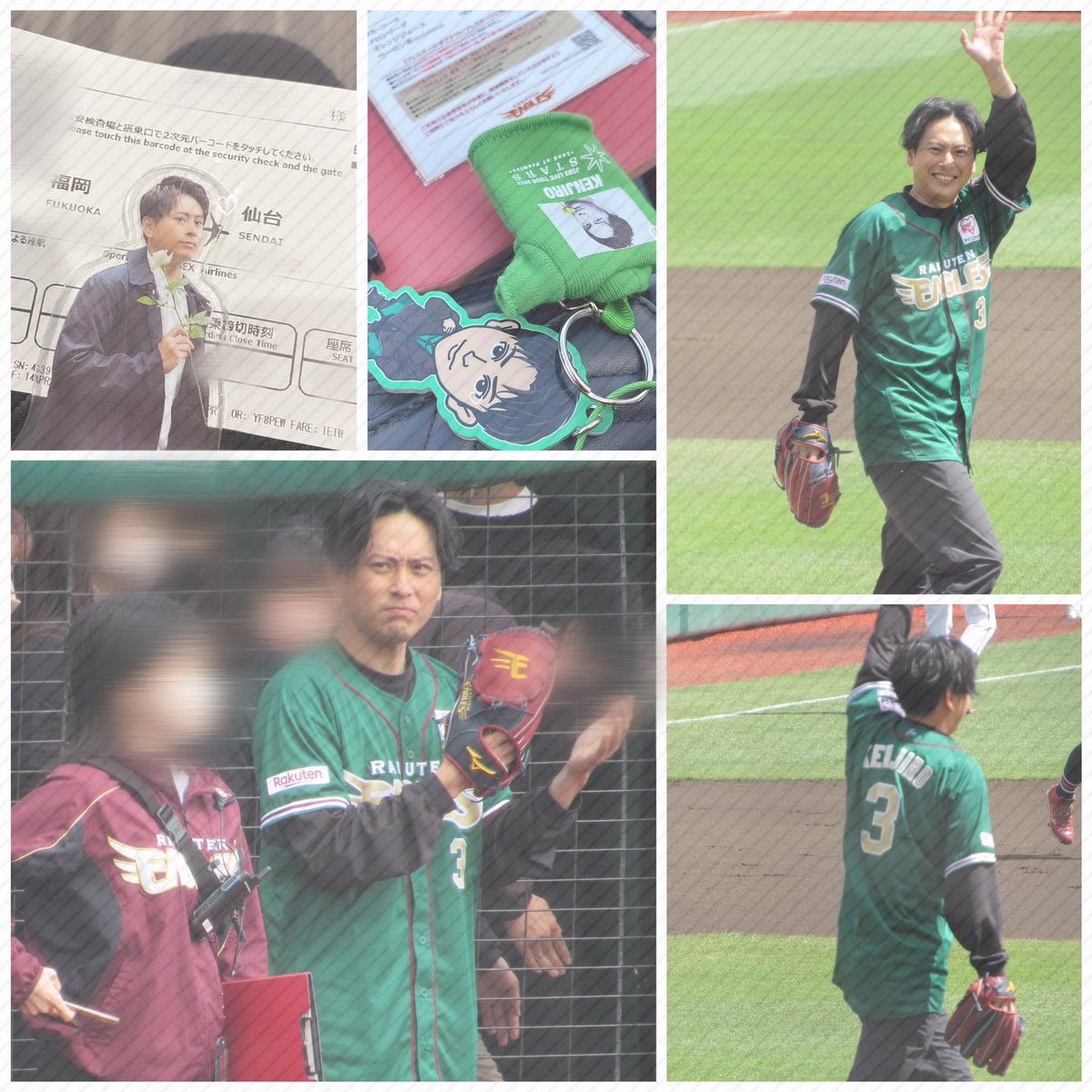 jsb__ymst's tweet photo. 健二郎さん始球式⚾️推しの始球式みたいっていう私の夢も叶った大切な日🥺💚待機もみたくてホームベンチどっちかとか健二郎さん左投げだからとか色々考えて無事に見届けられた😭💚松井投手から教えてもらってる投球練習もみれて『頑張ってください！』て伝えたら『頑張りまーす！』て幸せすぎた😭😭 https://t.co/YbJeGB7GLv