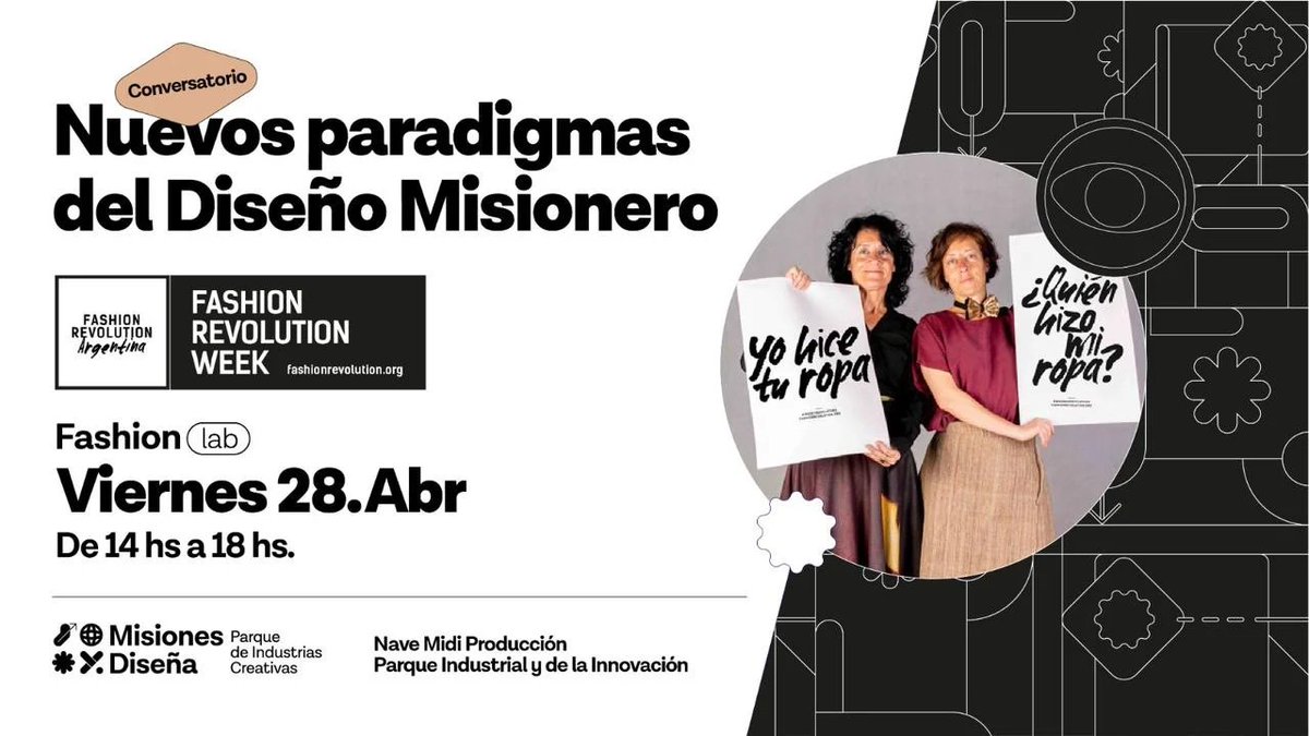 economisiones's tweet photo. #IndustriaDeLaModa Misiones Diseña se sumará a la campaña internacional de concientización Fashion Revolution https://t.co/BOnPOvqBwO @PCMisiones @PIIPmisiones https://t.co/asppmIr3wH