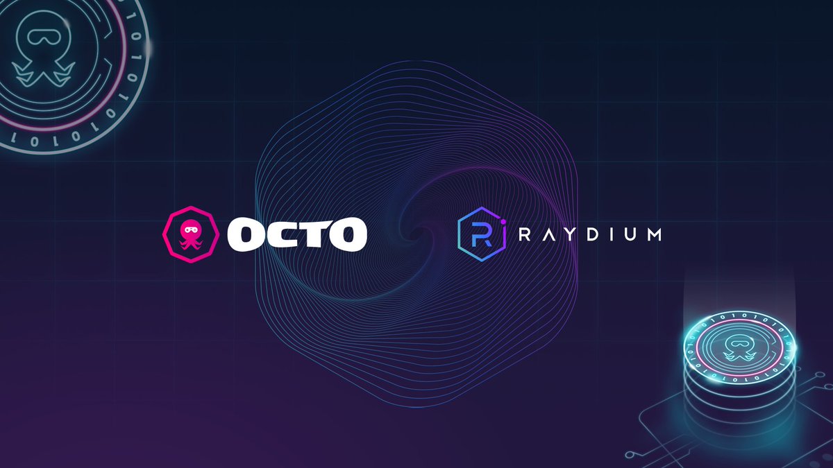 Octo8gaming's tweet photo. We're proud to announce that we've partnered with @RaydiumProtocol 🔥

OTK-USDC liquidity pool will be launched tomorrow on their platform! 🚀

$OTK will be available to Trade &amp; Farm on April 18th 12:00 PM (CET) 🐙 https://t.co/DRQYV4Tkfq