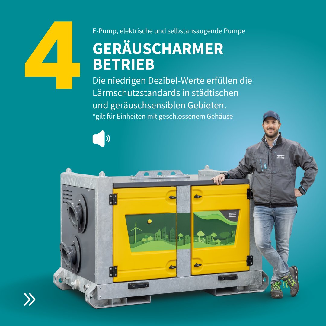 Wie die E-Pump klingt? 🔉 

✅ Die E-PAS-Pumpe erfüllt mit ihren niedrigen Dezibel-Werten die gegebenen Lärmschutznormen, sodass Sie Ihren Pumparbeiten unbesorgt nachgehen können.  

bit.ly/3MLhrmT

#AtlasCopco #ShowTheEnergy #Elektropumpen #EPump #Entwässerung #EPAS