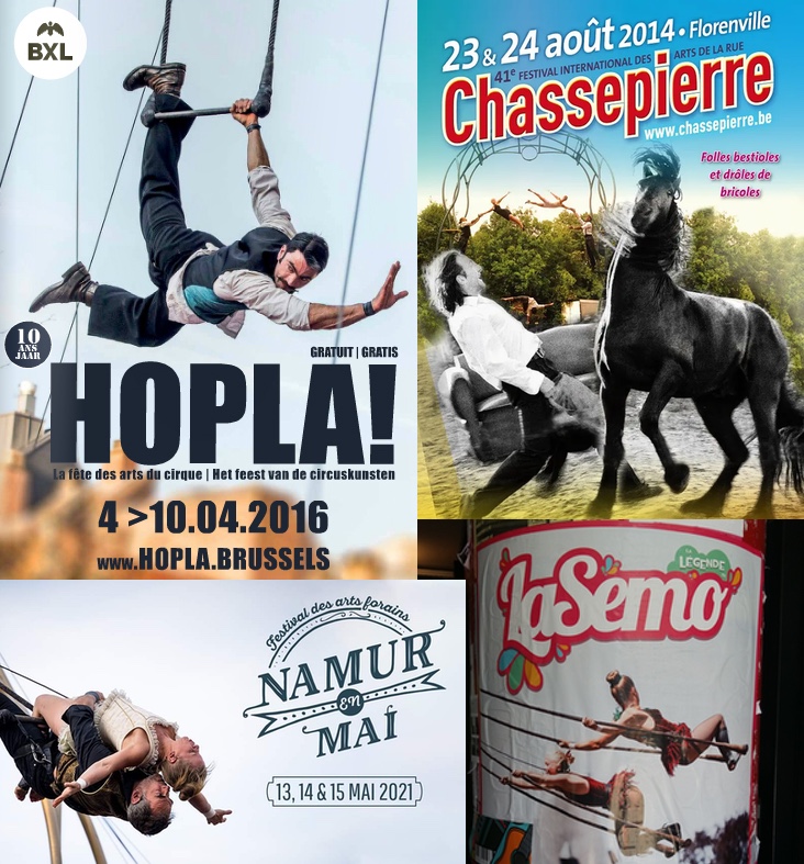 Quand <a href="/ptitsbras/">Les P'tits Bras</a> passent en Belgique, ils sont littéralement à l'affiche des festivals. #hopla #chassepierre #namurenmai #lasemo