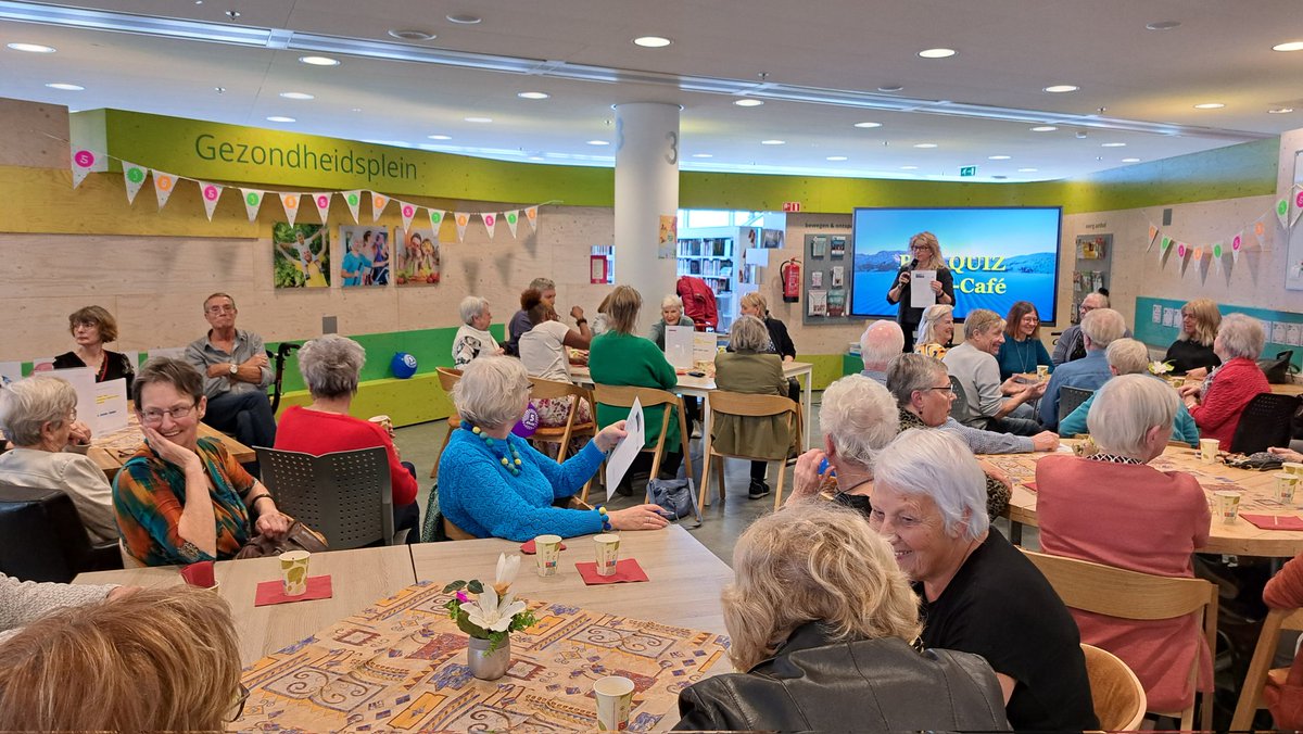 RoelZuidhof's tweet photo. Wat een feestje vandaag! 5 jaar #pluscafe @BiebNieuwegein Een mooie wekelijkse community met ruim 30 bezoekers per keer van 55+ over actuele onderwerpen, cultuur, gezondheid, welzijn. De echte plek voor ontmoeting en samen redzaam voor inwoners #nieuwegein #positievegezondheid https://t.co/BkRlV0MNXI