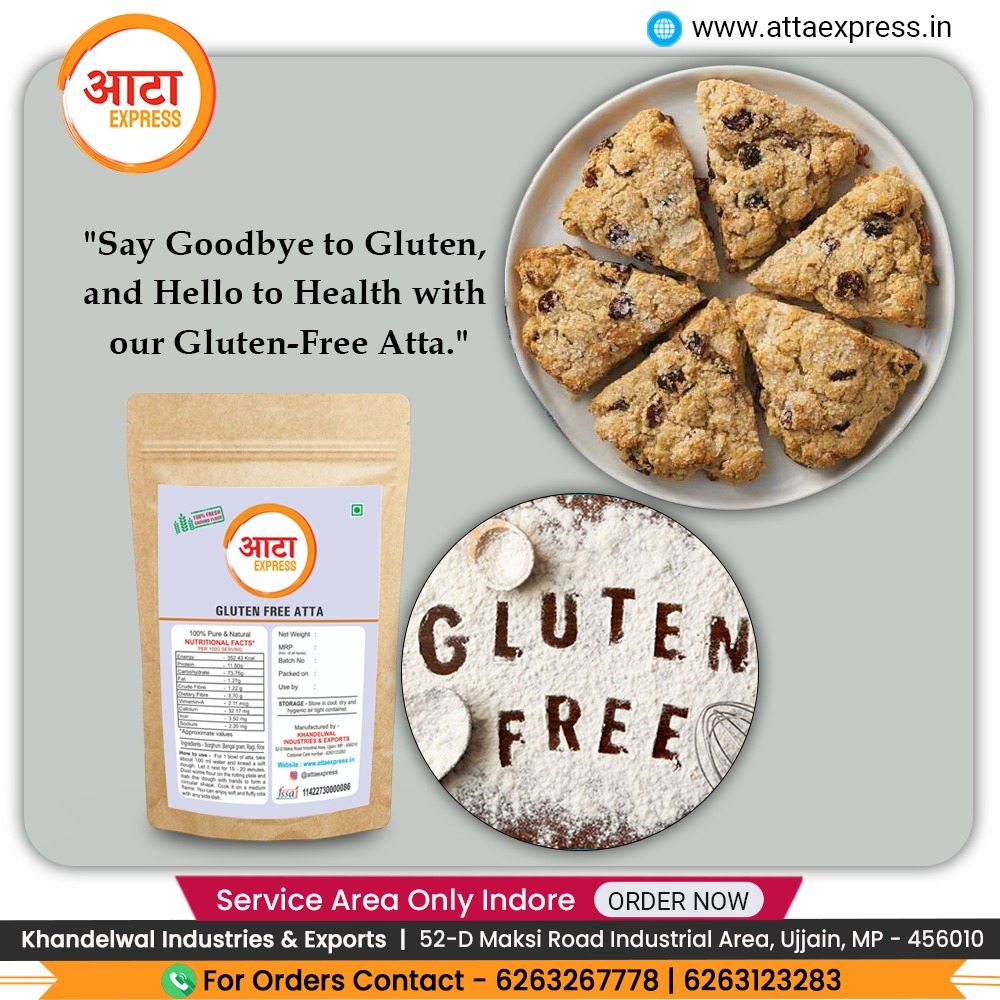Gluten-free atta is a type of flour that is made from grains or flours that are naturally gluten-free, such as rice, corn, millet, quinoa, or chickpea. 
Atta Express 
Mobile 📱 : +91 62632 67778

#glutenfreeatta #glutenfreeflour #glutenfreediet #healthyfood #indore #Sharbatiwheat