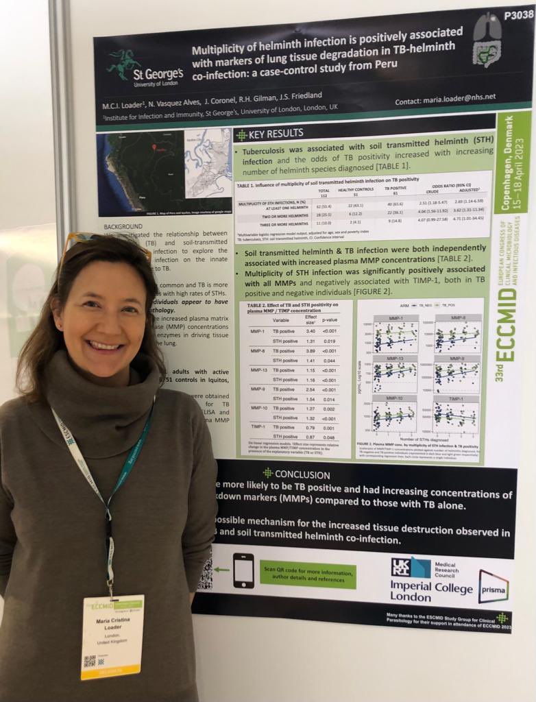 Cristina Loader (@crisloader) on Twitter photo #ECCMID2023 Come visit me and my poster today at 12-1.30pm (P3038 sectorD, back right as you enter) to discuss the fascinating effect of TB & soil transmitted helminth co-infection on markers of pulmonary tissue destruction! Huge thanks to <a href="/ESGCP_ESCMID/">ESGCP_ClinicalParasitology</a> for my attendance grant #ECCMID2023 Come visit me and my poster today at 12-1.30pm (P3038 sectorD, back right as you enter) to discuss the fascinating effect of TB & soil transmitted helminth co-infection on markers of pulmonary tissue destruction! Huge thanks to <a href="/ESGCP_ESCMID/">ESGCP_ClinicalParasitology</a> for my attendance grant