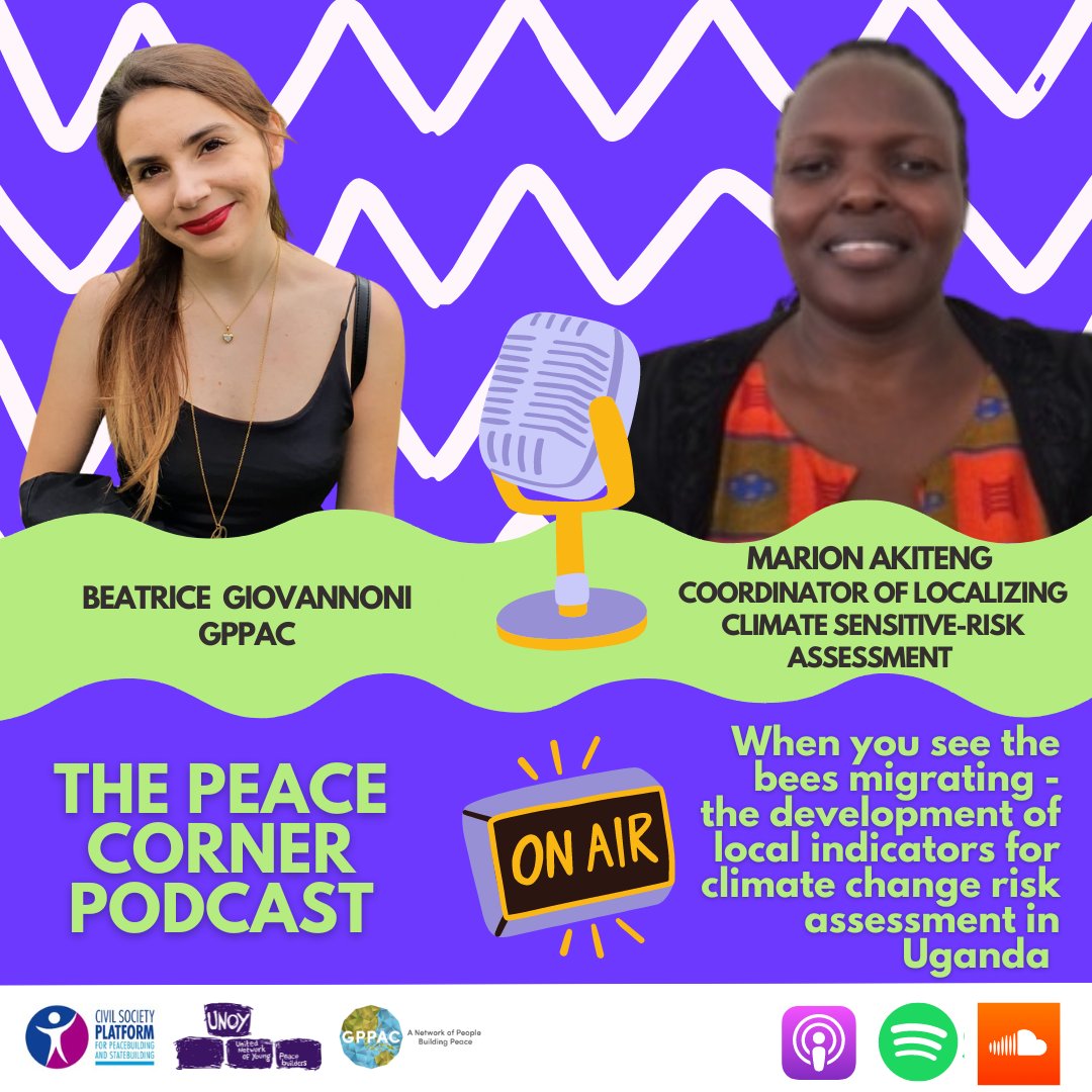 unoy_peace's tweet photo. #ClimateChange knows no boundaries, but neither do innovative solutions!
Tune in to the new episode of the #PeaceCorner Podcast to learn more about how to drive locally-led #ClimateAction with Marion Akiteng from @CECORE_UG 🎧➡️ https://t.co/XVGeZQnT0D
#Youth4Peace https://t.co/XcIgjVBSmQ