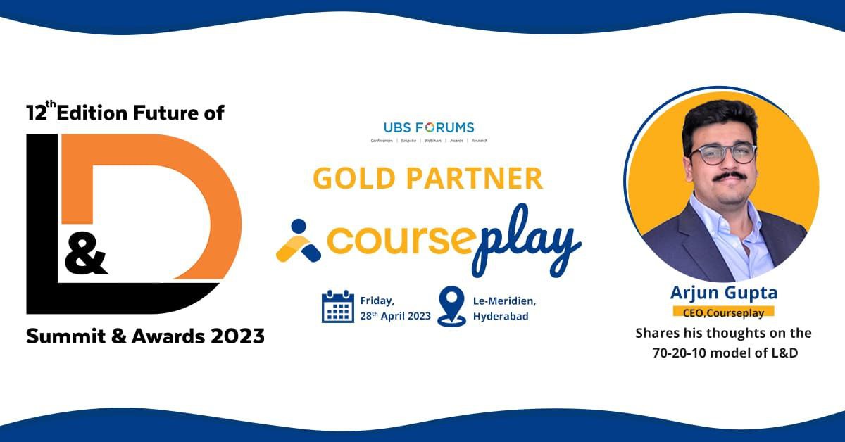 courseplay's tweet photo. Arjun Gupta, CEO, Courseplay speaks at the β12th Edition Future of L&D Summit &Awards 2023" of UBS Forums.
π: 28th April,2023
π: Le-Meridien, Hyderabad
π: https://t.co/Jdv4fst9By
#UBSFLND #futurelnd #networking #courseplay #ubsforums https://t.co/WBt57dD3Mq