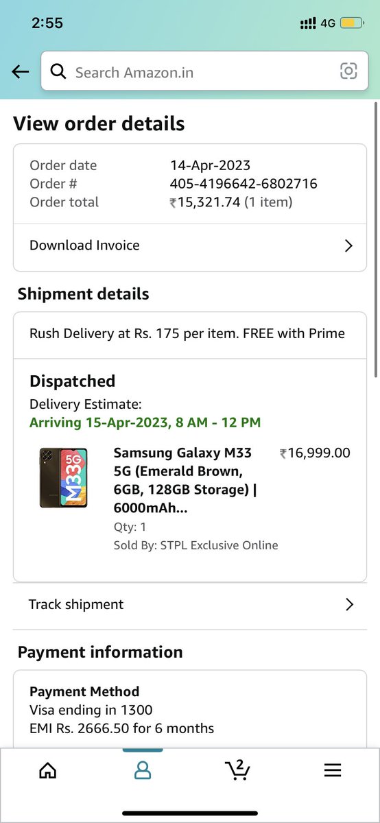 itsdheerajpal's tweet photo. I was supposed to get my order by 15/04/2023. And till date i have not received the package. Already contacted customer support and they are just giving false timeline every time.And the worst part is they have not attempted delivery again @AmazonHelp @amazonIN @PMOIndia https://t.co/8I5BJMZSDw