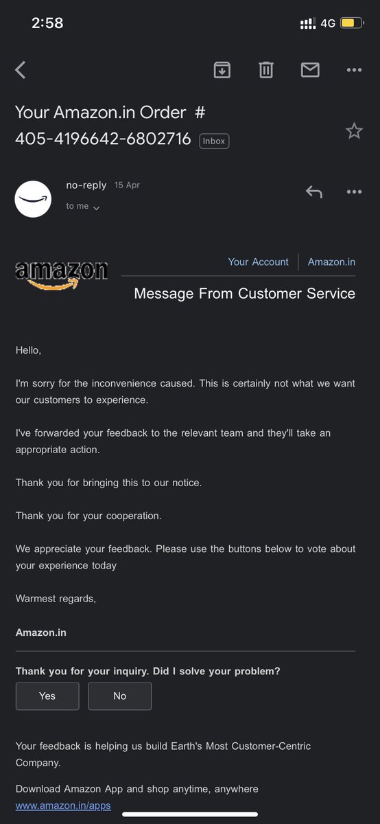 itsdheerajpal's tweet photo. I was supposed to get my order by 15/04/2023. And till date i have not received the package. Already contacted customer support and they are just giving false timeline every time.And the worst part is they have not attempted delivery again @AmazonHelp @amazonIN @PMOIndia https://t.co/8I5BJMZSDw