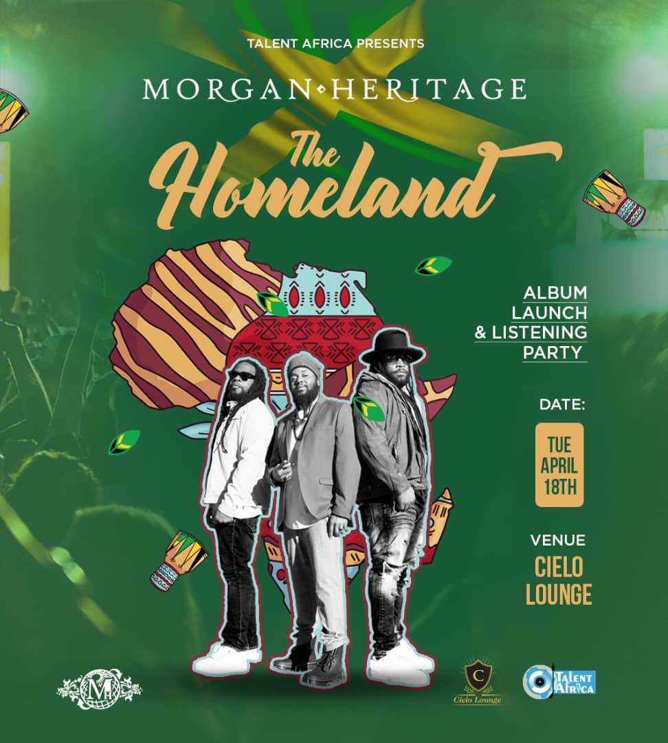 You're invited to Cielo bar and lounge tomorrow for the Morgan Heritage '#TheHomeland' album listening party‼