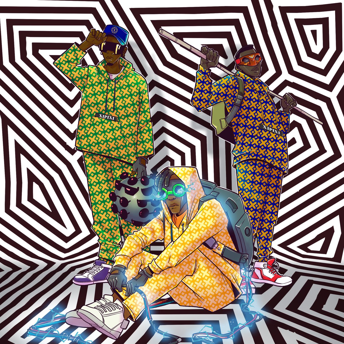 XipixiOfficial's tweet photo. A XIPIXI e os INFORMAIS são uma só família a partir de hoje. Esta colaboração inovadora e Afro Futurista entre a banda desenhada, o universo de super heróis 🦸🏿‍♂️ moçambicanos 🇲🇿 e a moda de alta gama pretende trazer muitas novidades criativas ao longo do ano. Fiquem atentos 😉 https://t.co/Ennl0CcUr0