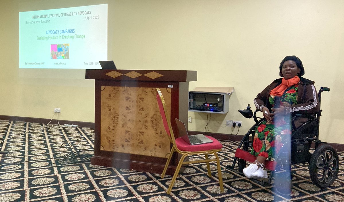 Fascinating from Rosemary Choma of adot.or.tz discussing enabling factors for effective disability advocacy #youthdisability