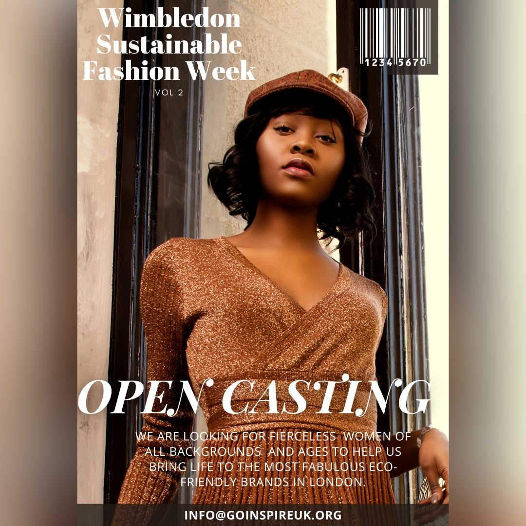 Go Inspire International C.I.C. (@wimbledongo) on Twitter photo Join our mission to make Wimbledon a destination for Sustainable Fashion in London 🤩
Open casting ✨️
We want local women to take over the catwalk for our upcoming WSFW 2023 this September..
Email 3 photos and some info to info@goinspireuk.org
#models #casting #WSFW #LFW Join our mission to make Wimbledon a destination for Sustainable Fashion in London 🤩
Open casting ✨️
We want local women to take over the catwalk for our upcoming WSFW 2023 this September..
Email 3 photos and some info to info@goinspireuk.org
#models #casting #WSFW #LFW