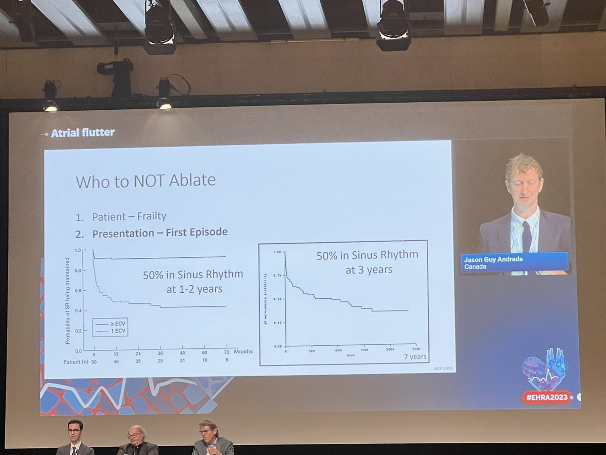 Dominik Linz (@dominik_linz) on Twitter photo #EHRA2023
<a href="/DrJasonAndrade/">Jason Andrade</a> on
Why
vs
Why NOT to ablate #AFlutter
- Frailty
- First episode
- Pathophysiology (non-typical AFlutter)
<a href="/DanielScherr3/">Daniel Scherr</a> <a href="/harry_crijns/">harry crijns</a> #EHRA2023
<a href="/DrJasonAndrade/">Jason Andrade</a> on
Why
vs
Why NOT to ablate #AFlutter
- Frailty
- First episode
- Pathophysiology (non-typical AFlutter)
<a href="/DanielScherr3/">Daniel Scherr</a> <a href="/harry_crijns/">harry crijns</a>